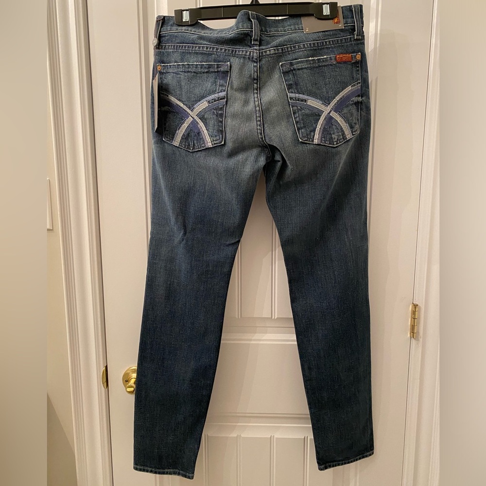7 for All Mankind Jeans Women’s Size 31 “Gwenevere” Super Skinny Blue Jeans NWT